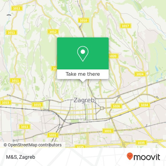 M&S, 10000 Zagreb map