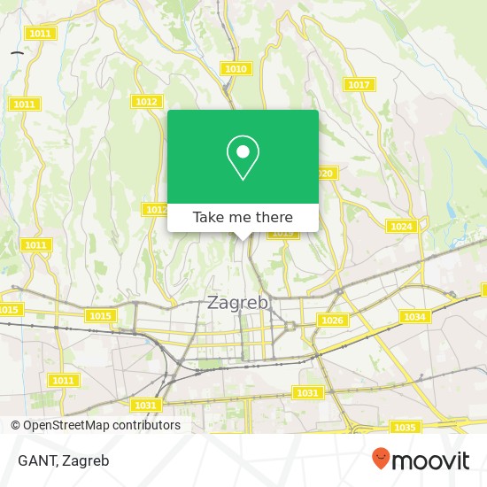 GANT, Nova ves 17 10000 Zagreb map