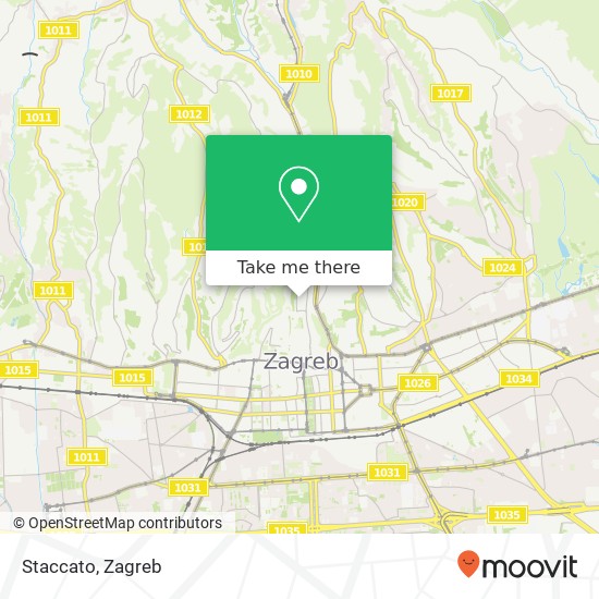 Staccato, 10000 Zagreb map