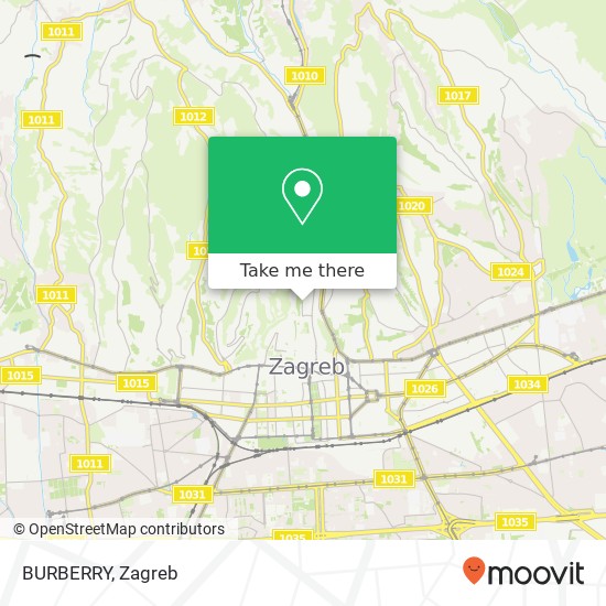BURBERRY, 10000 Zagreb map