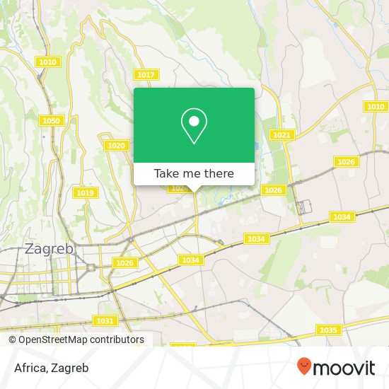 Africa, Bukovačka cesta 10000 Zagreb map