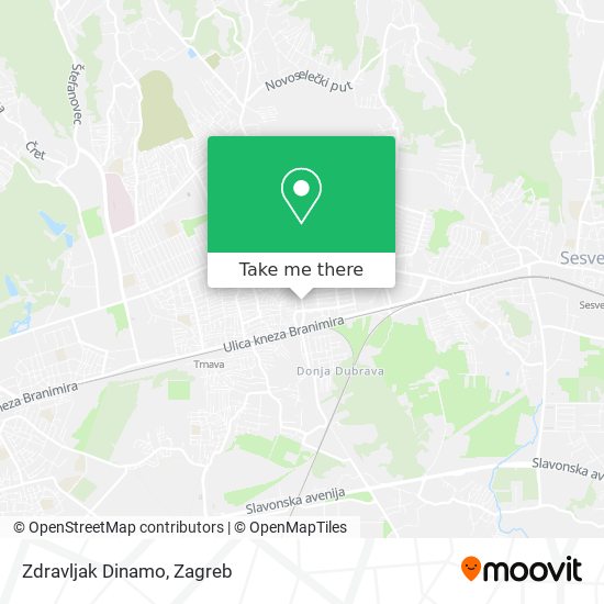 Zdravljak Dinamo map
