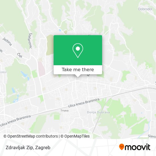 Zdravljak Zip map