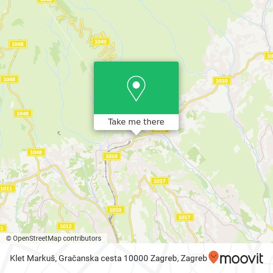 Klet Markuš, Gračanska cesta 10000 Zagreb map
