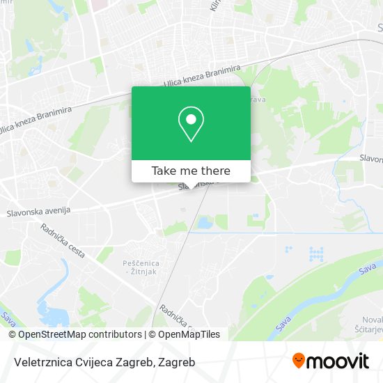 Veletrznica Cvijeca Zagreb map