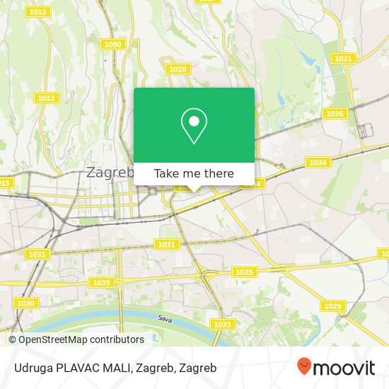 Udruga PLAVAC MALI, Zagreb map