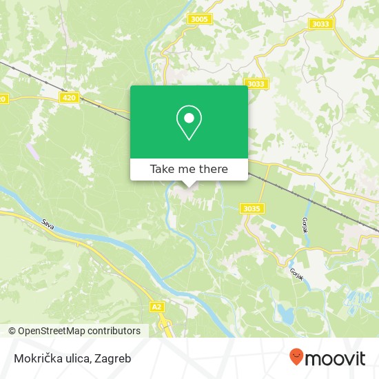 Mokrička ulica map