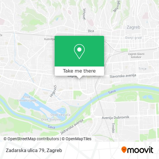 Zadarska ulica 79 map
