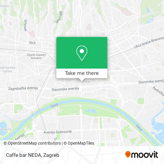Caffe bar NEDA map