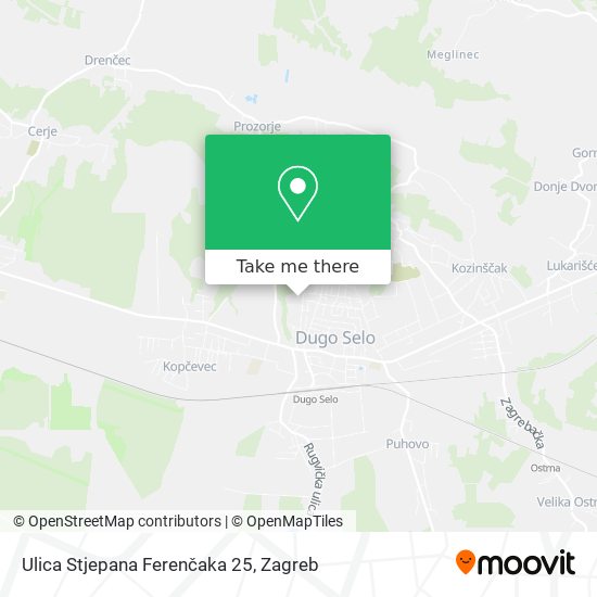 Ulica Stjepana Ferenčaka 25 map