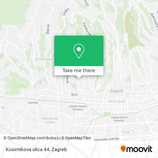 Kosirnikova ulica 44 map