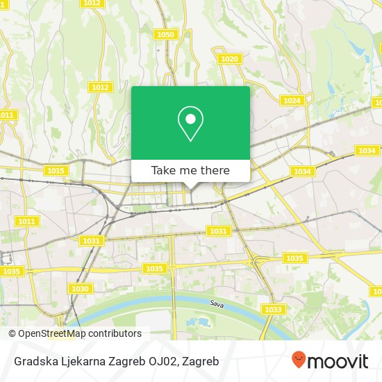 Gradska Ljekarna Zagreb OJ02 map