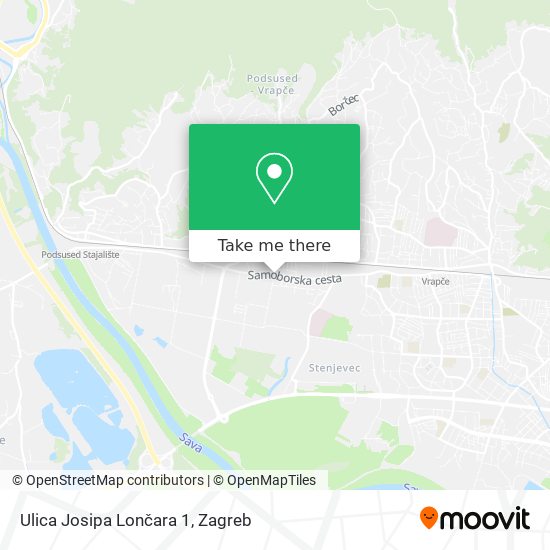 Ulica Josipa Lončara 1 map