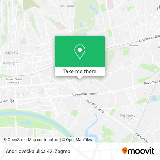 Andrilovečka ulica 42 map