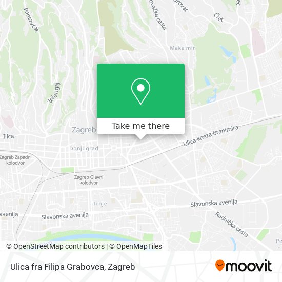 Ulica fra Filipa Grabovca map