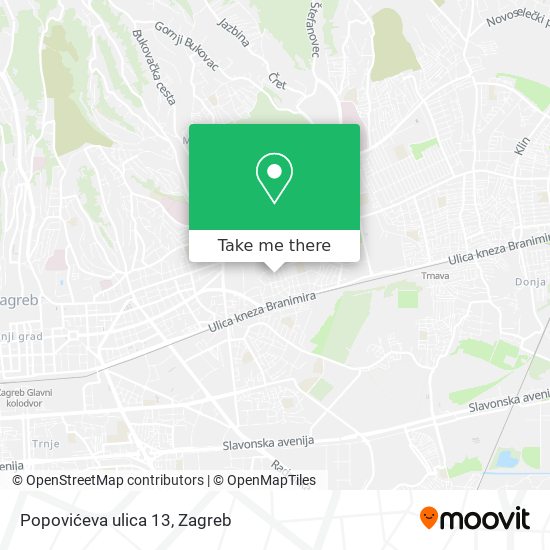 Popovićeva ulica 13 map