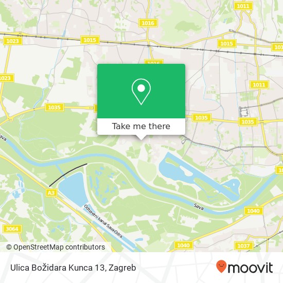 Ulica Božidara Kunca 13 map