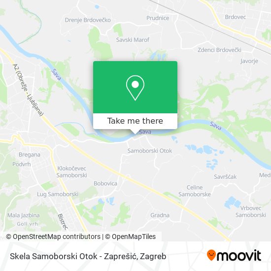 Skela Samoborski Otok - Zaprešić map