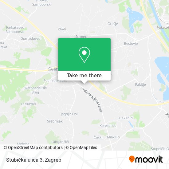 Stubička ulica 3 map
