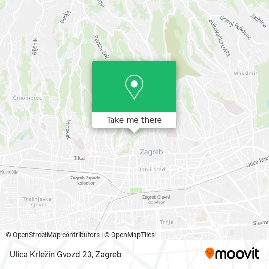 Ulica Krležin Gvozd 23 map