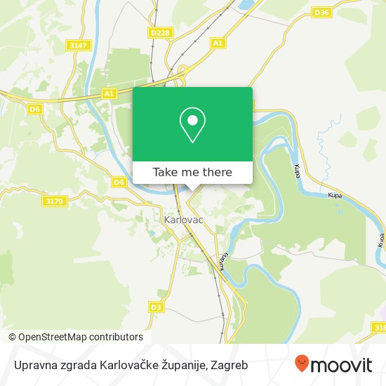 Upravna zgrada Karlovačke županije map