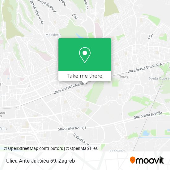 Ulica Ante Jakšića 59 map
