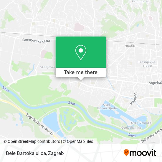 Bele Bartoka ulica map