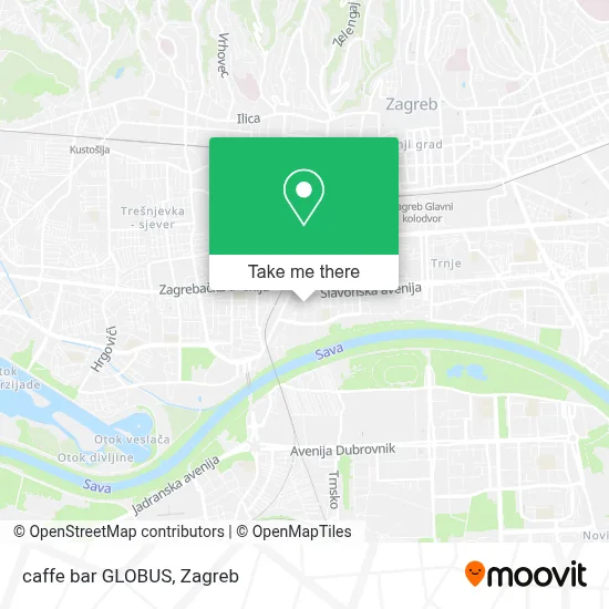 caffe bar GLOBUS map