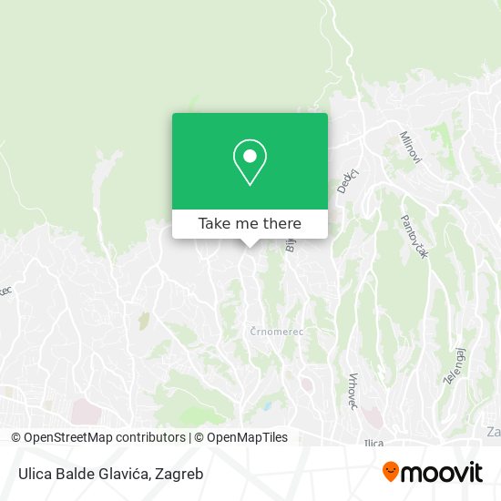 Ulica Balde Glavića map