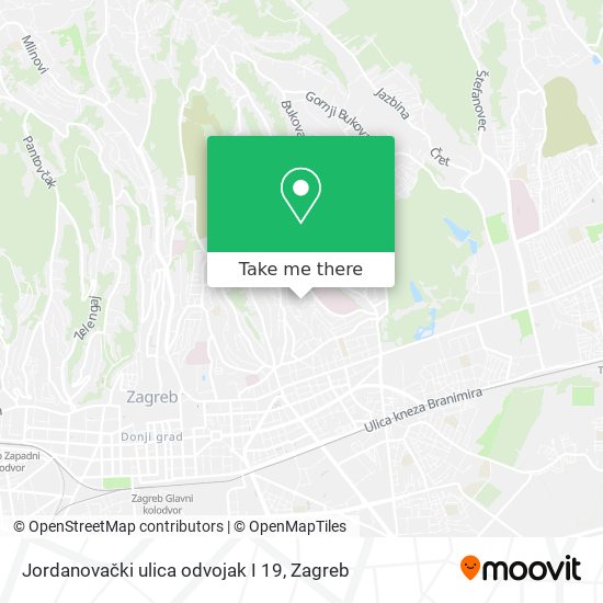 Jordanovački ulica odvojak I 19 map