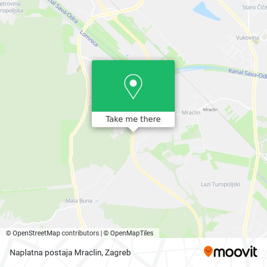 Naplatna postaja Mraclin map