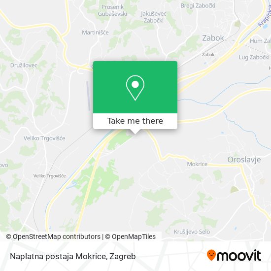 Naplatna postaja Mokrice map