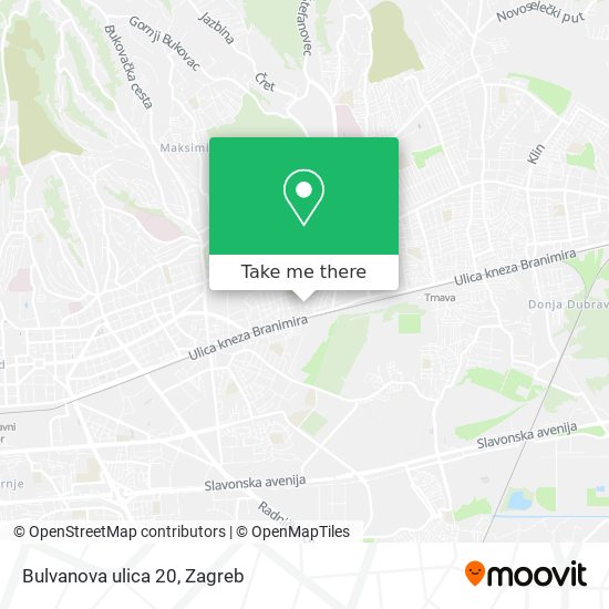 Bulvanova ulica 20 map