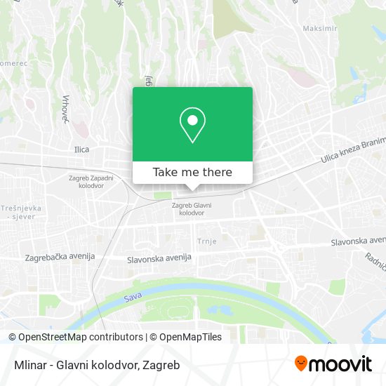 Mlinar - Glavni kolodvor map