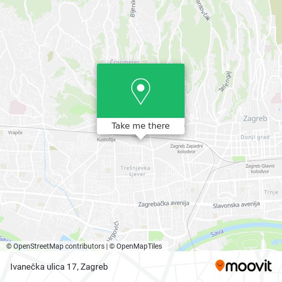 Ivanečka ulica 17 map