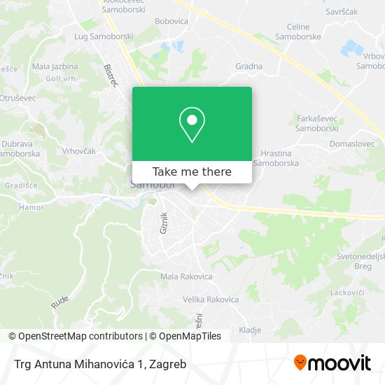 Trg Antuna Mihanovića 1 map