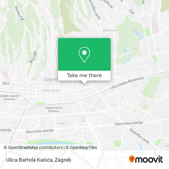 Ulica Bartola Kašića map