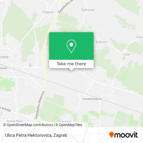 Ulica Petra Hektorovića map