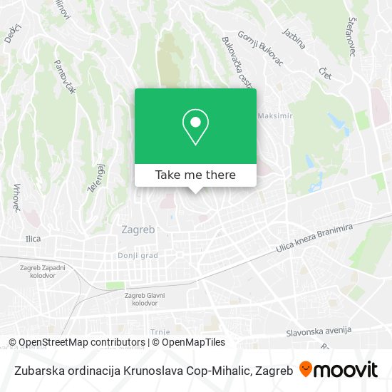 Zubarska ordinacija Krunoslava Cop-Mihalic map