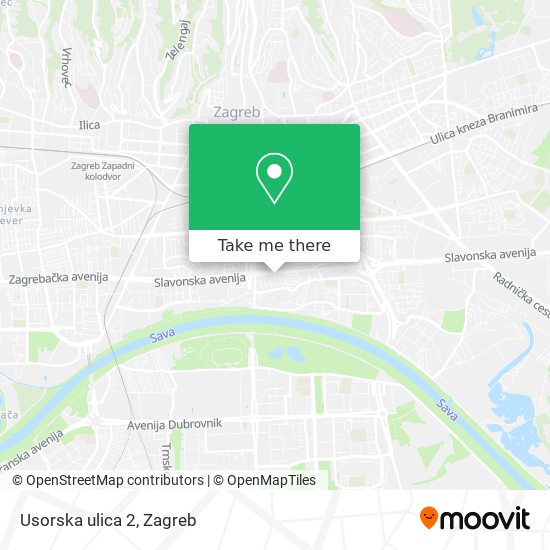 Usorska ulica 2 map