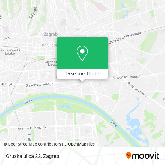Gruška ulica 22 map