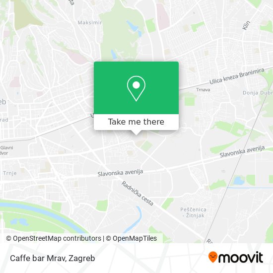 Caffe bar Mrav map
