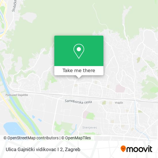 Ulica Gajnički vidikovac I 2 map