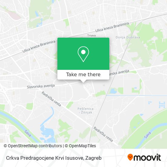 Crkva Predragocjene Krvi Isusove map