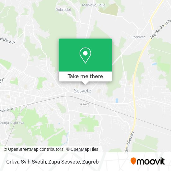 Crkva Svih Svetih, Zupa Sesvete map