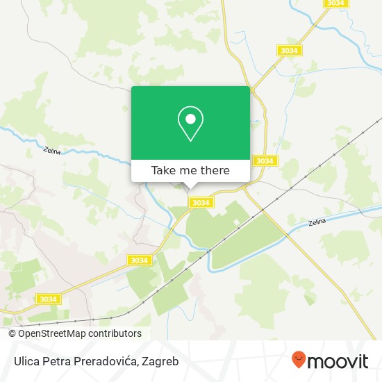 Ulica Petra Preradovića map