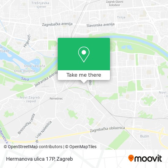 Hermanova ulica 17P map