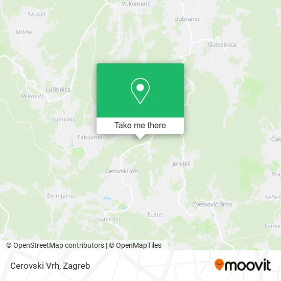 Cerovski Vrh map