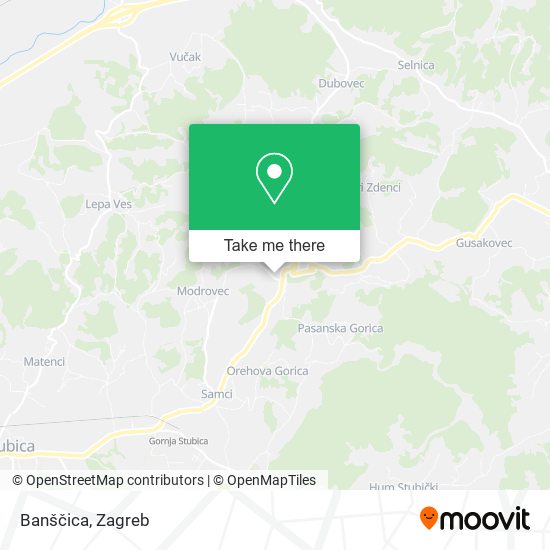 Banščica map