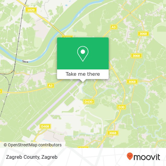 Zagreb County map